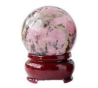 YZWRWRMKTB Rhodonite Crystal Sphere Ball, Gemstone,Round Collection Pocket Stone for Scrying,Decoration,5~6cm