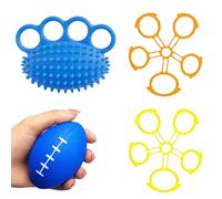 Yzwuyou 4 Pack Hand Exercise Ball Stress Balls for Adults, Squeeze Ball for Hand Therapy, Relieving Wrist Pain, Carpal Tunnel, Hand Physical Therapy, Stress Relief, Elderly Stroke Recovery