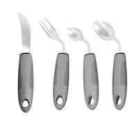 Yzwuyou 4PCS Cutlery for Arthritic Hands, 42°Angled Disabled Cutlery for Adults, Bendable Design Easy Grip Adaptive Cutlery for Elderly, Disabled, Arthritis, Parkinson's Disease & Tremors Sufferers