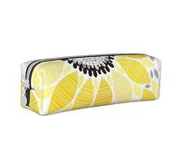 YZWXYYCWM Abstract Sunflowers Leather Pencil Case - Durable, Stylish, and Compact Stationery Organizer for Men, Women, and Unisex - for Back to Desk, Travel, and Office Supplies