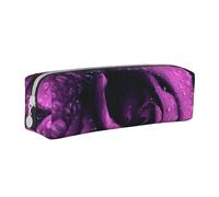 YZWXYYCWM Bloom Rose Flower Leather Pencil Case - Durable, Stylish, and Compact Stationery Organizer for Men, Women, and Unisex - for Back to Desk, Travel, and Office Supplies