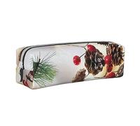 YZWXYYCWM Christmas Decorate with Lights Leather Pencil Case - Durable, Stylish, and Compact Stationery Organizer for Men, Women, and Unisex - for Back to Desk, Travel, and Office Supplies