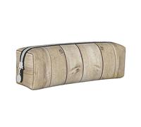 YZWXYYCWM Sunflowers On Wooden Leather Pencil Case - Durable, Stylish, and Compact Stationery Organizer for Men, Women, and Unisex - for Back to Desk, Travel, and Office Supplies