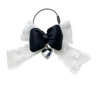 YZYDF Fashionable Elegant Lace Bowknot Love Heart Charm Keychain Craft Supplies for Women's Fashion Accessories Daily Use
