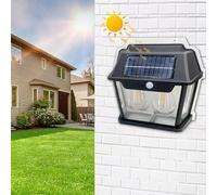 YZYOE LED Dual Core Outdoor Lighting Solar Warm Light Wall Lamp， Wireless Dusk to Dawn Motion Sensor LED Sconce Lights IP65 Waterproof.