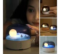 YZYOE LED New Moon Bluetooth Music Atmosphere Light, Three Color Adjustable, Decorative Light with Stereo Sound, Gift for Friends and Family.