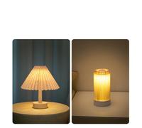 YZYOE LED Rechargeable Umbrella Shaped Small Desk Lamp, Warm Light Eye Protection Creative Bedside Lamp, Work and Study, 3 Modes, Long Press The Switch to Adjust The Brightness of The Light.