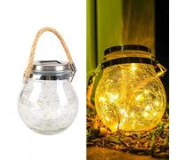YZYOE LED Solar Wishing Bottle Lights,Outdoor Courtyard Decoration Glass Bottle Warm Light Pendant lamp Wireless Dusk to Dawn Waterproof Garden Road Landscape lamp.