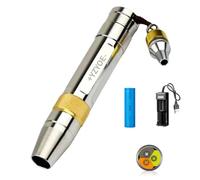 YZYOE LED Three Light Source Jade Identification Flashlight, 365nm Ultraviolet Detection Lamp, Jewelry, Gemstones, Antique Beeswax Banknotes Verification.
