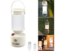 YZYOE Rechargeable LED Mini Camping Light, Outdoor Portable Ladybug Decorated Cute Pony Light, Multi Functional Tent Light with 3 Modes of White Light, Warm Yellow Light, and Warm White Light.