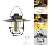 YZYOE Rechargeable LED Outdoor Camping Light, Multifunctional Portable Horse Light, Rotating Adjustable Brightness and Lighting, Warm White Yellow Light and Amber.