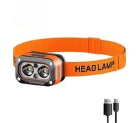 YZYOE Rechargeable LED White, Yellow, and red Sensing Headlights, Outdoor Portable mini Head Mounted Lights with Electric Quantity Display. 5 Modes Suitable for Running, Camping, Family, Work, etc.