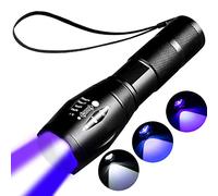 YZYOE Rechargeable UV Flashlight, Black Light Mini, Blood Tracking Light for Hunting, LED 3 in 1 UV, Blue and White Lights, 3 Modes