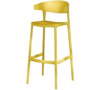 YZYSHA Bar Chair Stools for Home Use Stackable Coffee Restaurant Backrest High (Yellow)
