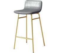 YZYSHA Counter Height Bar Stools Kitchen with Footrest and Gold Metal Legs Upholstered Chairs for Pub Coffee(C,65cm)