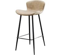 YZYSHA High Bar Stools Faux Leather bar-stool Counter Chair with Back and Legs Ideal for Counters Home bar-s Kitchen(Beige,65cm/25.6in)