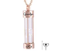YZYSHA Urn Necklace Pendant for Hourglass Memorial Ashes with Stainless Steel Keepsake Ash Jewelry