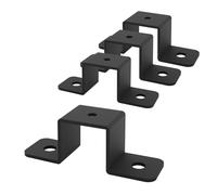 YZZHAJ 4PCS Square Pipe Clamp, U Shaped Connector Bracket, U Shaped Strut Connector, Fence Post Wall Fixing Bracket Suitable for Water Pipes, Balcony Railing, Stairs Railing (1x1inch)
