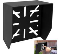 YZZHAJ Waterproof Cover Keypad Mounting Post Bracket, 4x4 Universal Pedestal Mount for Keyboard Protector Cover on Automatic Gate Opener Systems Garage Door Black