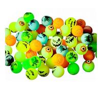 YZZT 24 PCS Colorful Halloween Glow Elastic Balls - 30mm Diameter, Plastic Material, 24-Piece Pack - Great as Kids' Toys and Gifts