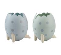 YZZT 2pcs Dinosaur Egg Pen Holder, Cute Pen Holder, Desk Organiser - Light Green, Sky Blue