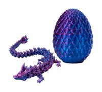 YZZT 3D Printed Dragon Eggs Dragon Egg Fidget Toys 3D Articulating Gemstone Crystal Dragons Egg Figurine Drago Eggs with Drago Inside Easter Eg Desk Toys Home Office Decor