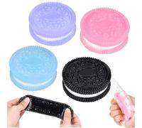 YZZT 4pcs Biscuit Stress Relief Toy Pinching Sandwich Simulation Ultra-Soft Decompression Venting Toy Taba Squishy for Oreo Relief Anxiety Relief Sensory Toys
