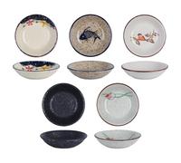 YZZT 5pcs Dipping Bowls Ceramic Mini Ramekins Porcelain Dipping Bowl Snack Bowls for Tapas Seasoning Soy Dippings Sauce Dishes for Sushi,Sauce,Snack and Soy