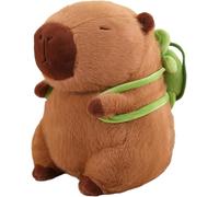 YZZT Capybara Plush Toy, Cute Capybara Doll with Turtle Pillow, Soft and Lifelike Capybara Plush Animal, Guinea Pig Toy Home Decor, Birthday Gift for Boys and Girls