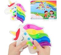 YZZT Colour Sorting Toys For Toddlers Sensory Toys Fine Motor Skill Games Learning Montessori Toy for Toddlers Color Match Toy Gift for Kids Boy Girl Ages 3+ Unicorn