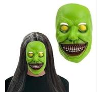 YZZT Halloween Exorcist Smile Mask Halloween Mask Creepy Realistic Exorcist Masks Scary Ghost Smiling Masks Evil Face Latex Full Head for Cosplay Props and Party Costume Accessories