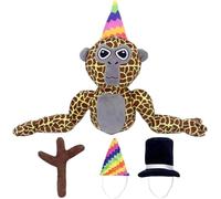YZZT ZhuXlXxlLiand Gorilla Plush Stuffed Animal Monkey Plushie with 2 Hats and 1 Branch Scepter Soft Gorilla Plush Toy for Game Lovers, Birthday