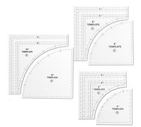 Yzzthumss Large Quilting Rulers and Templates for Cutting Patterns-Drunkards Path Quilting Templates 3 Set Including 1/4 Inch Seam Allowance