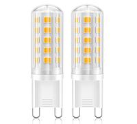 YzzYzz G9 LED Light Bulb Warm White 2700K, 410 Lumens, G9 3W Bulb Corresponds to 40W Halogen Lamps, No Flickering LED Lamps, 360° Beam Angle, Non-Dimmable, 2pcs
