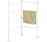 Z&A 2 3 4 Fold Clothes Dryer Rack - Heavy Duty Indoor Outdoor Caravan Washing Line - Anti Slip Grips Large Clothes Horse - Lightweight Free Standing Laundry Rail Dryer - White Coated (2 Fold Dryer)