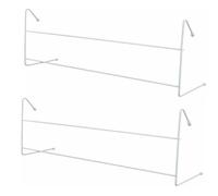 Z&A - 2 Bar Radiator Airer - Metal White Laundry Dryer - Space Saver Airer With Rubber Feet - Holds up to 3 KG - Portable Towel Airer & Laundry Dryer - Two Bar Indoor Washing Line (2)