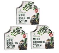 Z&A - 23m Garden Micro Irrigation Kit - Vinyl Plastic Pipe 10 End & 10 Inline Drippers - Tap Adaptor, Flow Control Valve, Connectors, Stakes - Easy Setup & Even Plant Watering (3X)