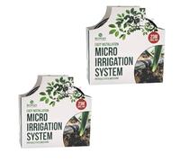 Z&A - 23m Garden Micro Irrigation Kit - Vinyl Plastic Pipe 10 End & 10 Inline Drippers - Tap Adaptor, Flow Control Valve, Connectors, Stakes - Easy Setup & Even Plant Watering (2X)