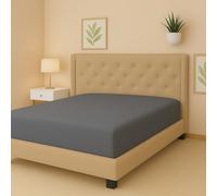 Z&A - Fitted Sheet Double - 30cm Deep Bed Sheet - Shrinkage & Fade Resistance - Soft Polycotton Elastic Bedsheet - Ease Care & Comfortable Beddingsheet (Charcoal, Double 135x190+30cm)