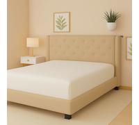 Z&A - Fitted Sheet Double - 30cm Deep Bed Sheet - Shrinkage & Fade Resistance - Soft Polycotton Elastic Bedsheet - Ease Care & Comfortable Beddingsheet (Cream, Double 135x190+30cm)