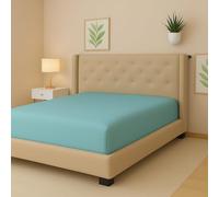Z&A - Fitted Sheet Small Double - 30cm Deep Bed Sheet - Shrinkage & Fade Resistance - Soft Polycotton Elastic Bedsheet - Ease Care & Comfortable Beddingsheet (Duck Egg, Small Double 120x190+30cm)