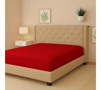 Z&A - Fitted Sheet Super King - 30cm Deep Bed Sheet - Shrinkage & Fade Resistance - Soft Polycotton Elastic Bedsheet - Ease Care & Comfortable Beddingsheet (Red, Super King 183x200cm+30cm)
