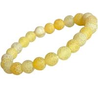 Z.A Gems Natural Yellow Spider Agate Bracelet | 8MM Beads Bracelet,Braided Gift Bracelet & Stretch Charm Bracelet For Men Women, Gemstone, yellow spider agate