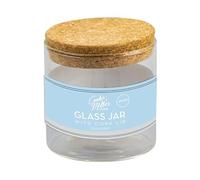 Z&A Glass Jar With Cork Lid - Kitchen Canister For Tea, Coffee, Sugar, Jam, Spice, Seeds & Food Storage - Heavy Duty Airtight Natural Cork Lid - Premium Quality Multipurpose use Clear Jars (400ml)