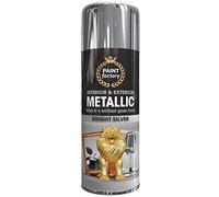 Z&A Metallic Bright Silver Spray Paint 400ml - Premium Reflective Surface Coating Cans - Brilliant Gloss Finish - Interior & Exterior Use - Aerosol Paint For Metal, Plastic, Wood, Ceramic & More (1)