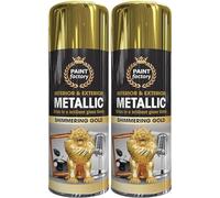 Z&A Metallic Shimmering Gold Spray 400ml - Quicky Dry Brilliant Gloss Finish Paint - Multi-Purpose Interior & Exterior Use - Premium Quality Aerosol Spray - Use on Metal, Plastic, Wood, Plastic (2)