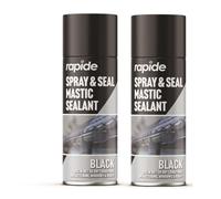 Z&A Spray And Seal Mastic Black Sealant 400ml - Waterproof Instant Leak Fix - Suitable For Wet Or Dry Surfaces - For Roof Window Gutter Pipes - Durable And Long Lasting - Interior & Exterior Use (2)