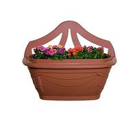 Z&A Venetian Wall Planter 42CM - 7L Lightweight Garden Flowers Hanging Container Plastic Baskets Pots - Multicolor Decorative Flat Wall Fence Planter - Ideal For Indoor And Outdoor Use (Terracotta)