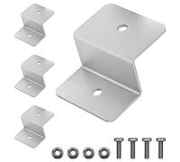 Z-Angle Bracket for Solar Panel, 4 Pack, Made of Aluminium, in astening Screws, Z-Bracket Solar Panel, mounting Bracket for Caravan, Van, Boat, photovoltaic Panel roof mounting