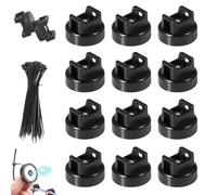Z Bad 1 Magnetic Zip Tie, Z Bad 1 Zip Tie, Zbad1 Magnetic Cable Tie Holders for Cable Management, Reuseable Flexible Cable Holder with Nylon Zip Ties for Home Office Marine (12pcs)